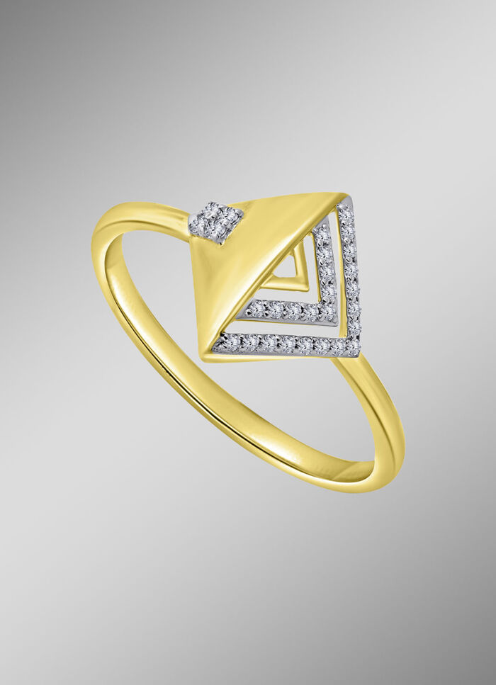 Edler Damenring mit Diamanten 