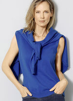 Stricktop aus reiner Baumwolle ROYALBLAU