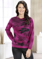 Pullover mit Blättermuster 