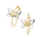 Verspielte Creolen Schmetterlinge in Bicolor 