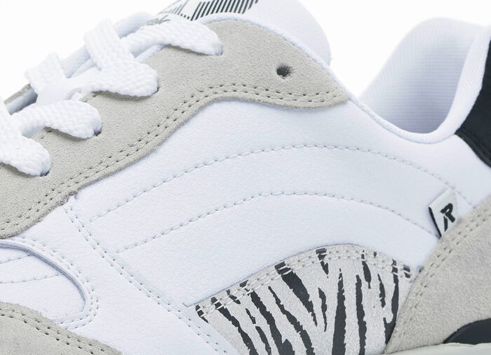 Rieker Sneaker mit interessantem Zebra-Druck WEISS