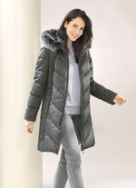 Funktions-Kurzmantel mit fester Kapuze GRAFIT