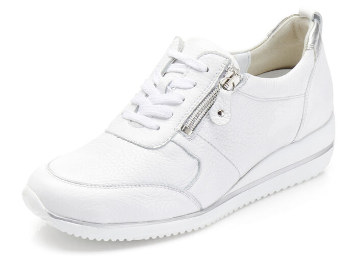 Waldläufer, leichte Damen-Sneaker, Weite H, mit herausnehmbarem Fußbett WEISS