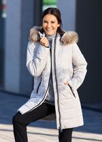 Funktions-Longjacke mit Kunstpelz-Innenausstattung in der Kapuze 