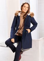 Kurzmantel mit verdeckter Klettleiste 