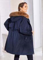 Kurzmantel mit verdeckter Klettleiste 