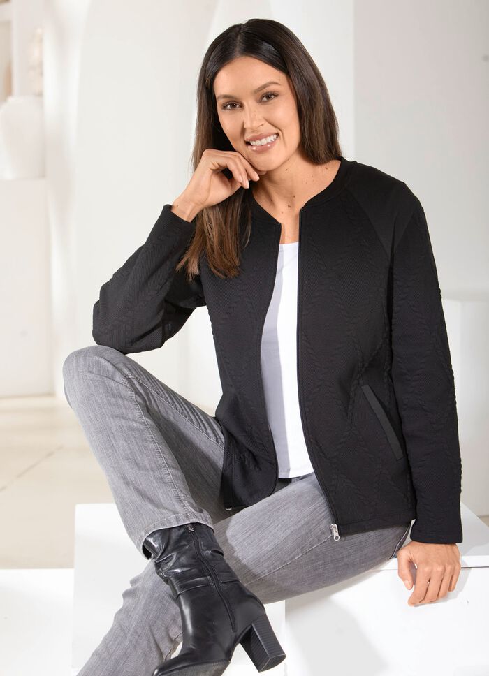 Shirtjacke mit durchgehendem Rei&szlig;verschluss 