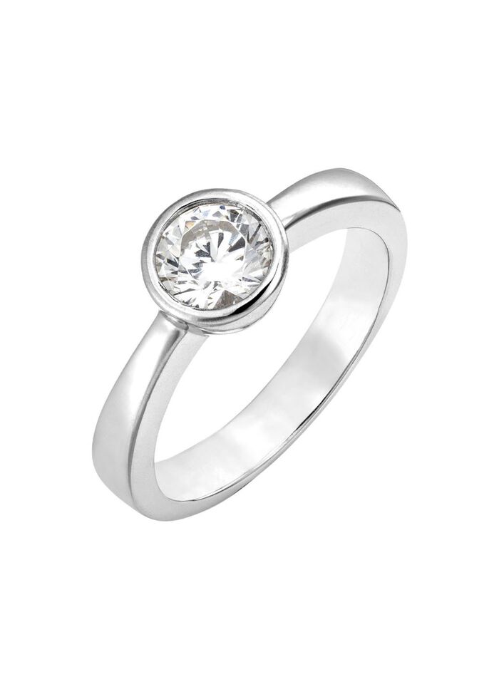 Zauberhafter Damenring mit synth. Zirkonia 