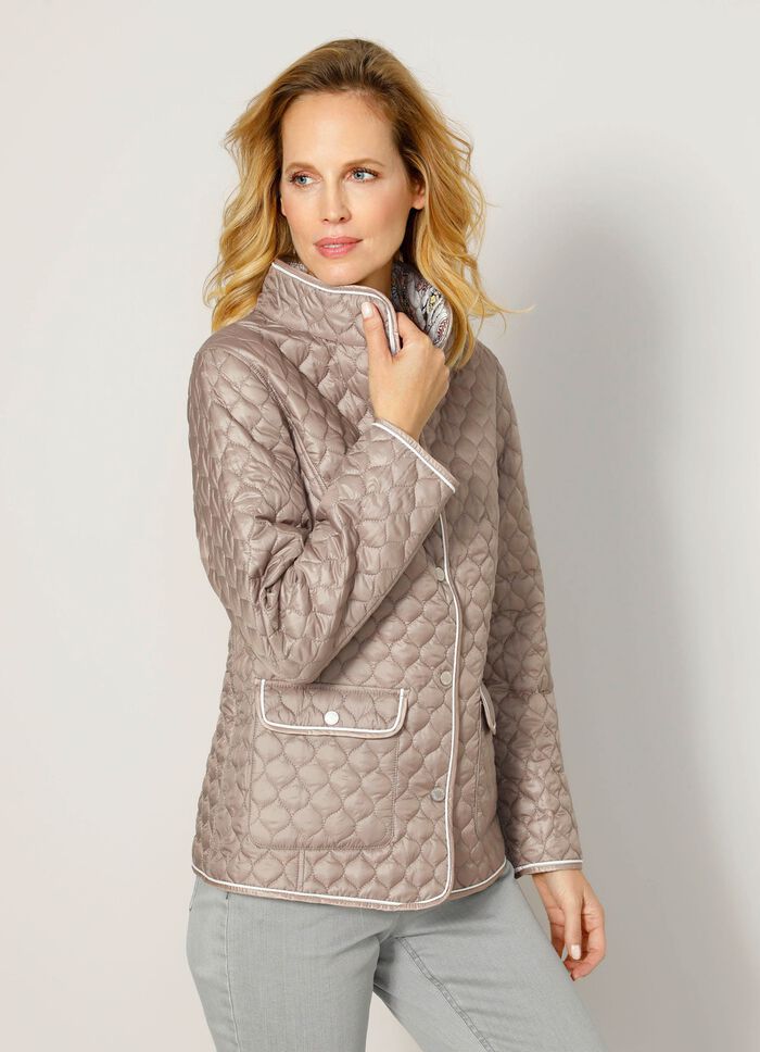 Wendejacke mit grafischem Steppmuster 