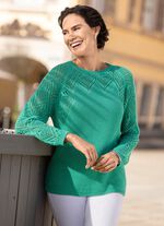 Pullover in Strickmix JADEGR&Uuml;N