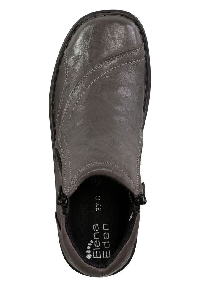 ELENA EDEN, klassische Damen-Boots, mit herausnehmbarem Fu&szlig;bett GRAU