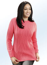 Pullover mit Strukturmix KORALLE