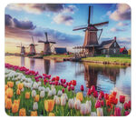 Wandblende aus Glas mit Windm&uuml;hlen-Motiv 