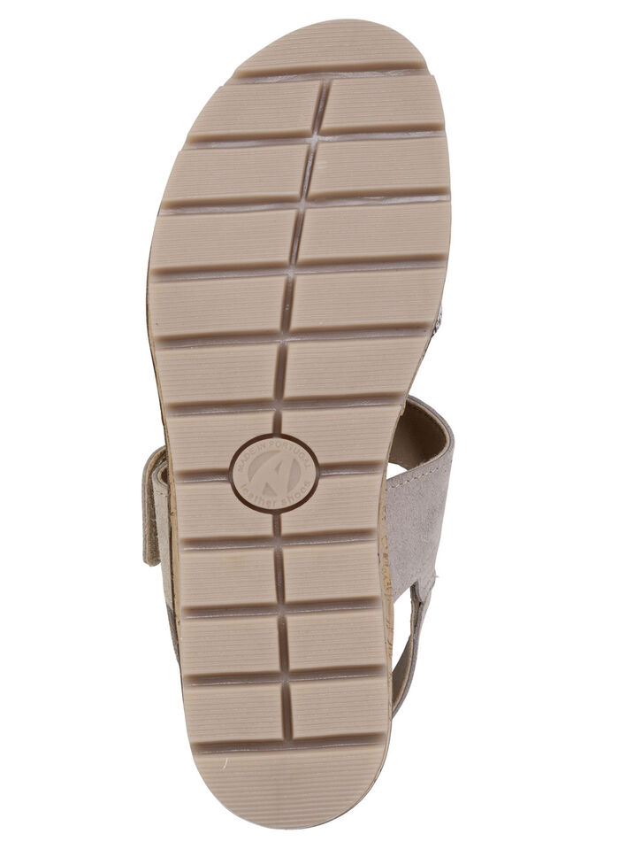 ELENA EDEN, modische Damen-Sandalen, Weite H, mit herausnehmbarem Fußbett SAND-BEIGE