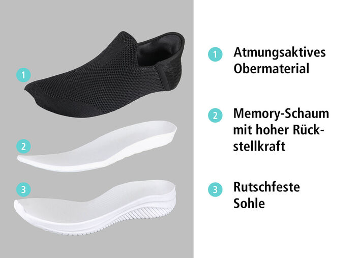 Komfort-Sliding Sneaker mit Stretch-Fit Passform 