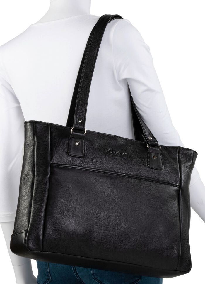 Laurina, Tasche, Damen, mit zwei Umh&auml;ngeriemen SCHWARZ