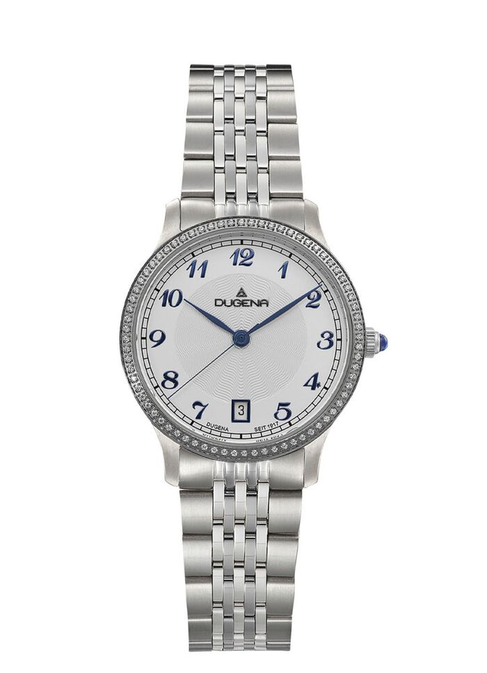 Dugena-Quartz-Damenuhr mit Edelstahlbandgeh&auml;use 