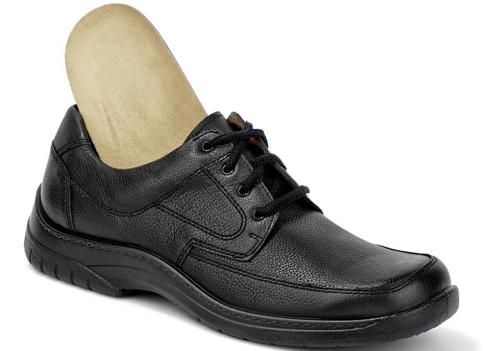 GINO GALANTE, klassische Herren-Schn&uuml;rschuhe, mit herausnehmbarem Fu&szlig;bett SCHWARZ