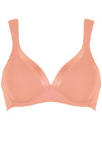 Naturana BH mit Satinblende am Dekolleté APRICOT
