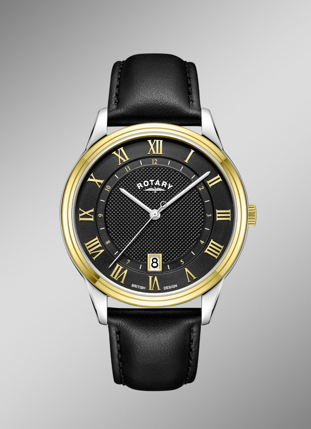 ▻ Rotary Quartz-Herrenuhr mit Lederband MONA